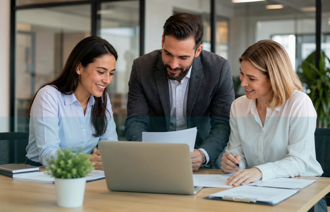 Documents et ordinateur en contexte professionnel